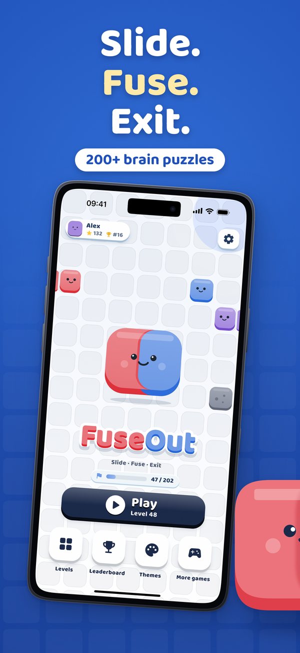 Slide, fuse, exit: home screen