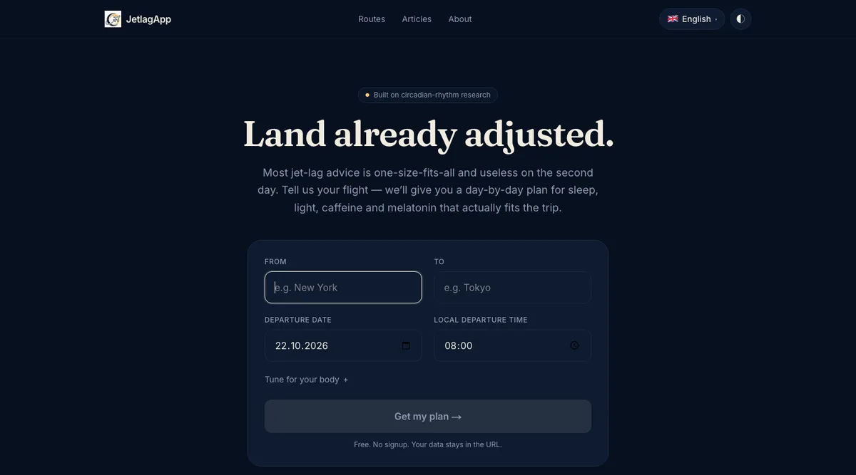 Jetlag App
